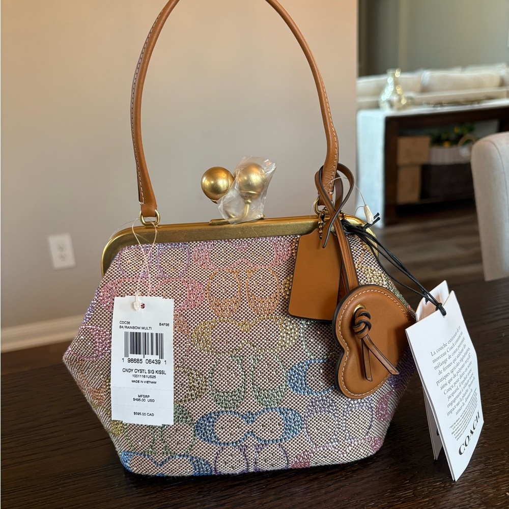 New Coach Candy Crystal Kisslock 16